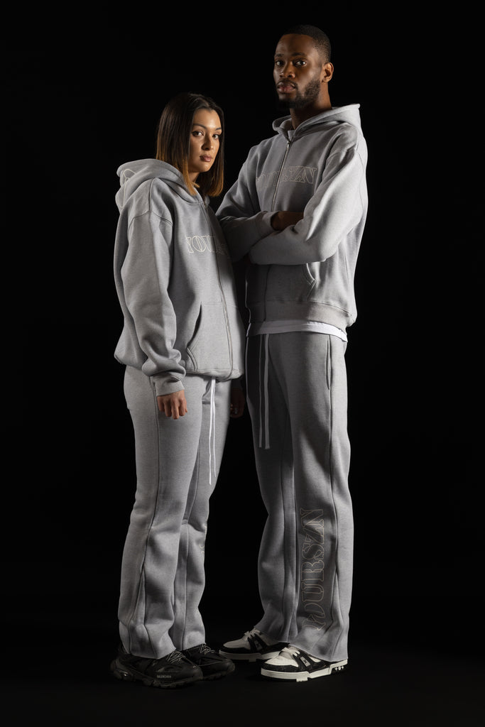 Grey discount tracksuit set