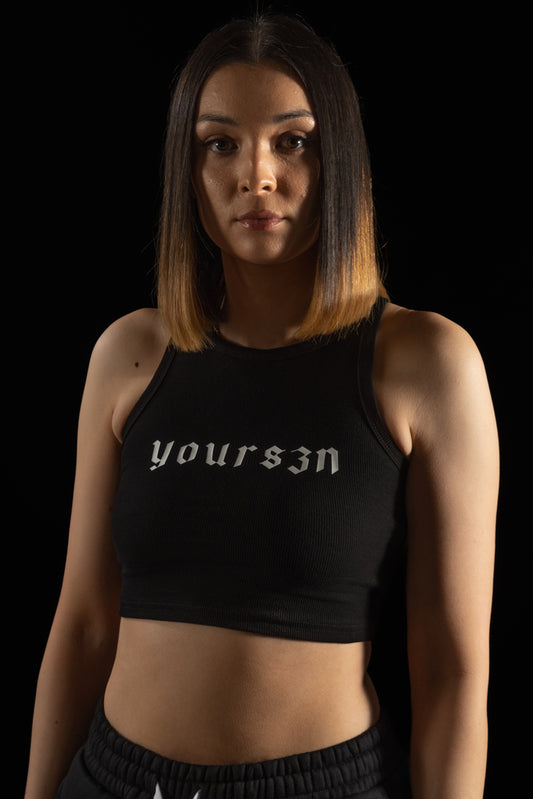 Black YOURSZN crop top