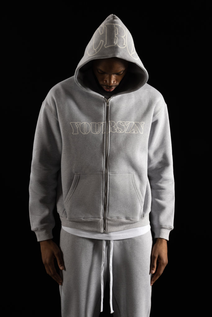 Grey YOURSZN Zipup Hoodie