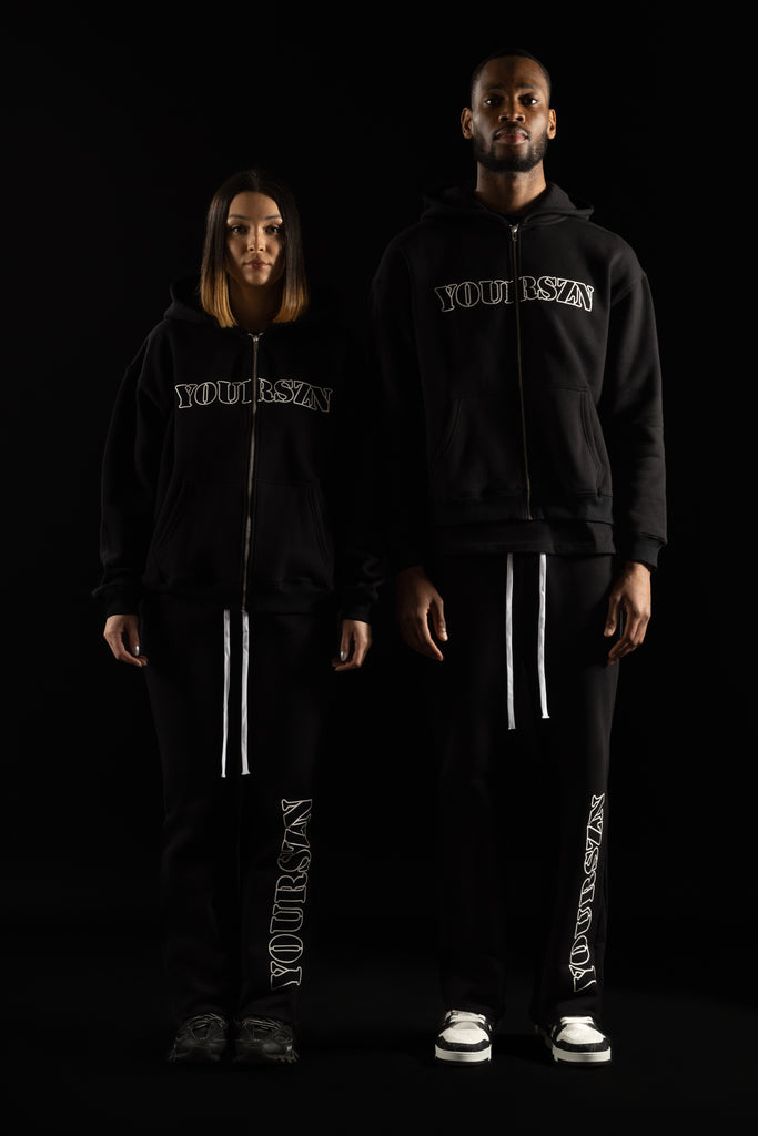 Black YOURSZN Flared tracksuit set