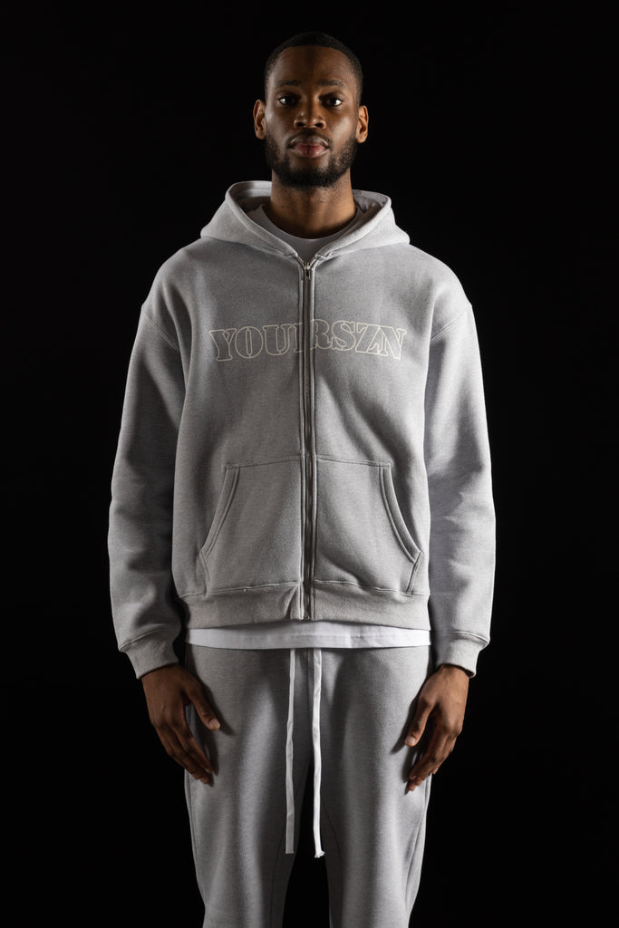 Grey YOURSZN Zipup Hoodie