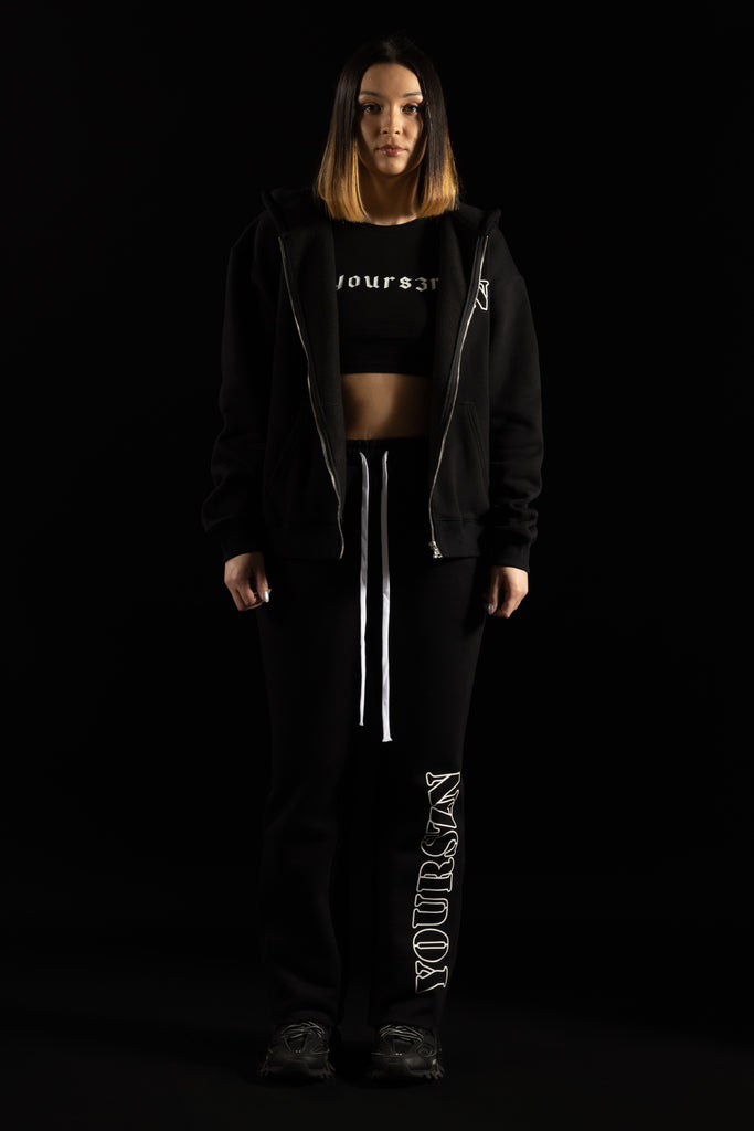 Black YOURSZN Flared tracksuit set