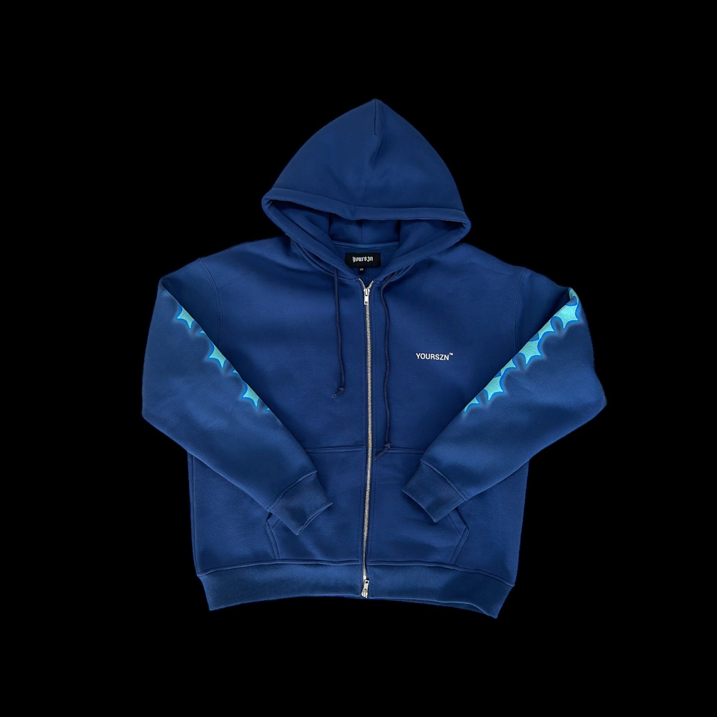 Royal Blue STAR Zipup Hoodie